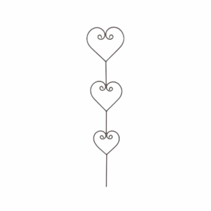 Heart x3 stake